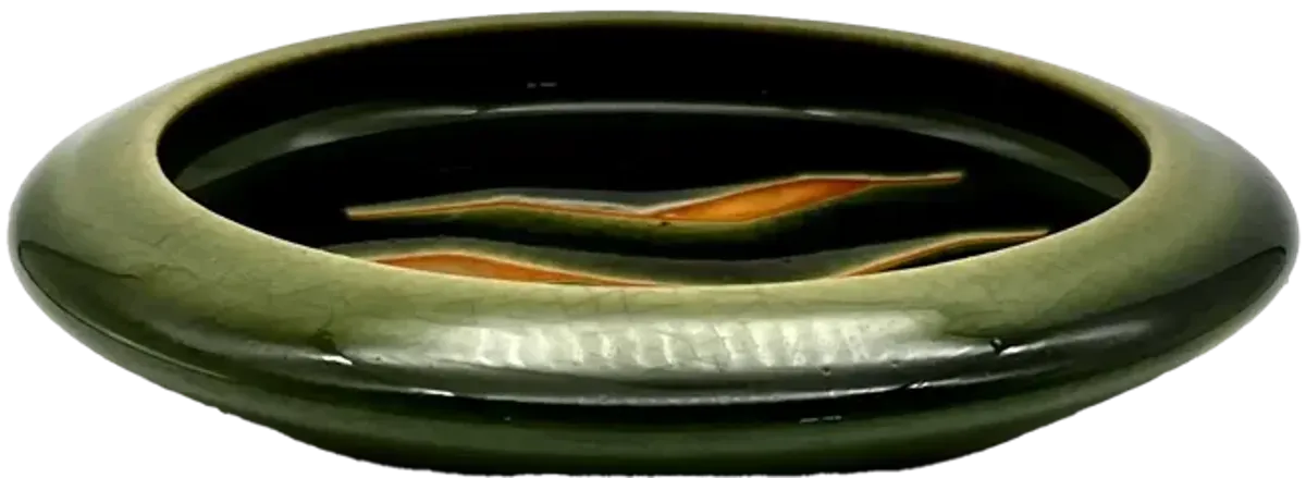 Mid-Century Modern Green Patterned Dish - Pilar Collection