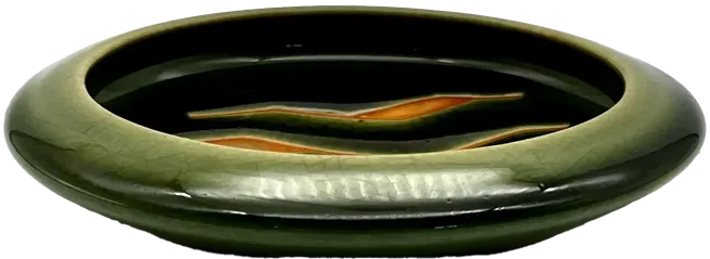 Mid-Century Modern Green Patterned Dish - Pilar Collection