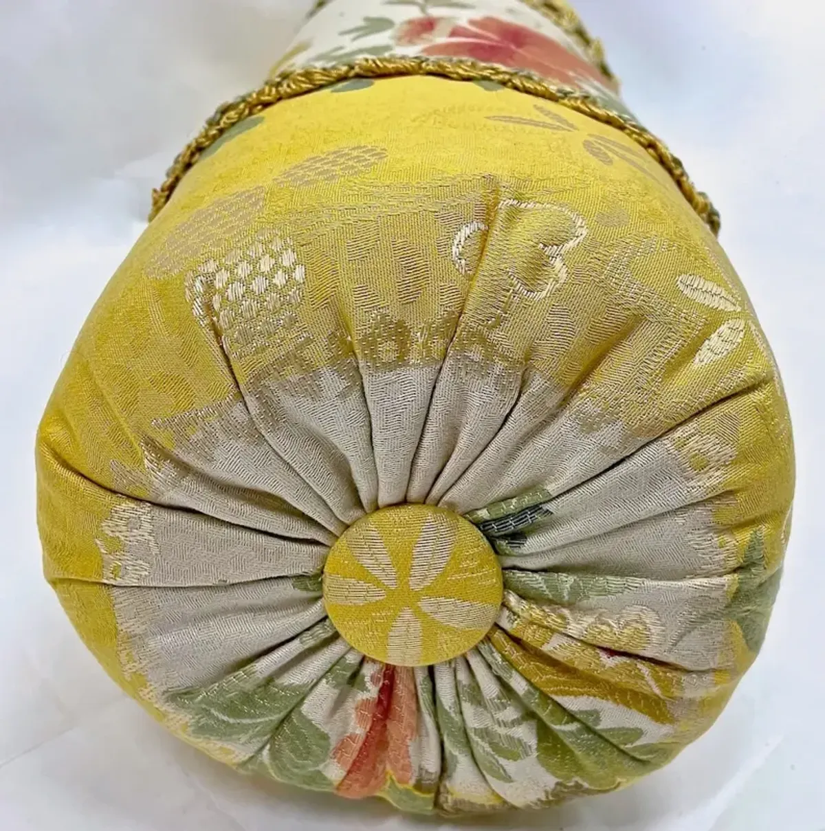 Floral Silk Bolster Pillows - PR - Vermilion Designs