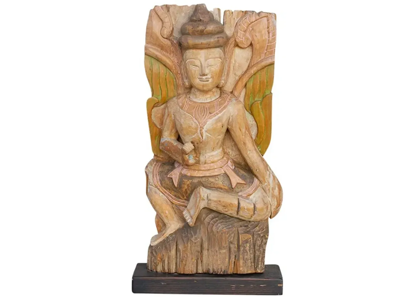 Antique Semi-Oxidized Deity Statue - de-cor - Brown