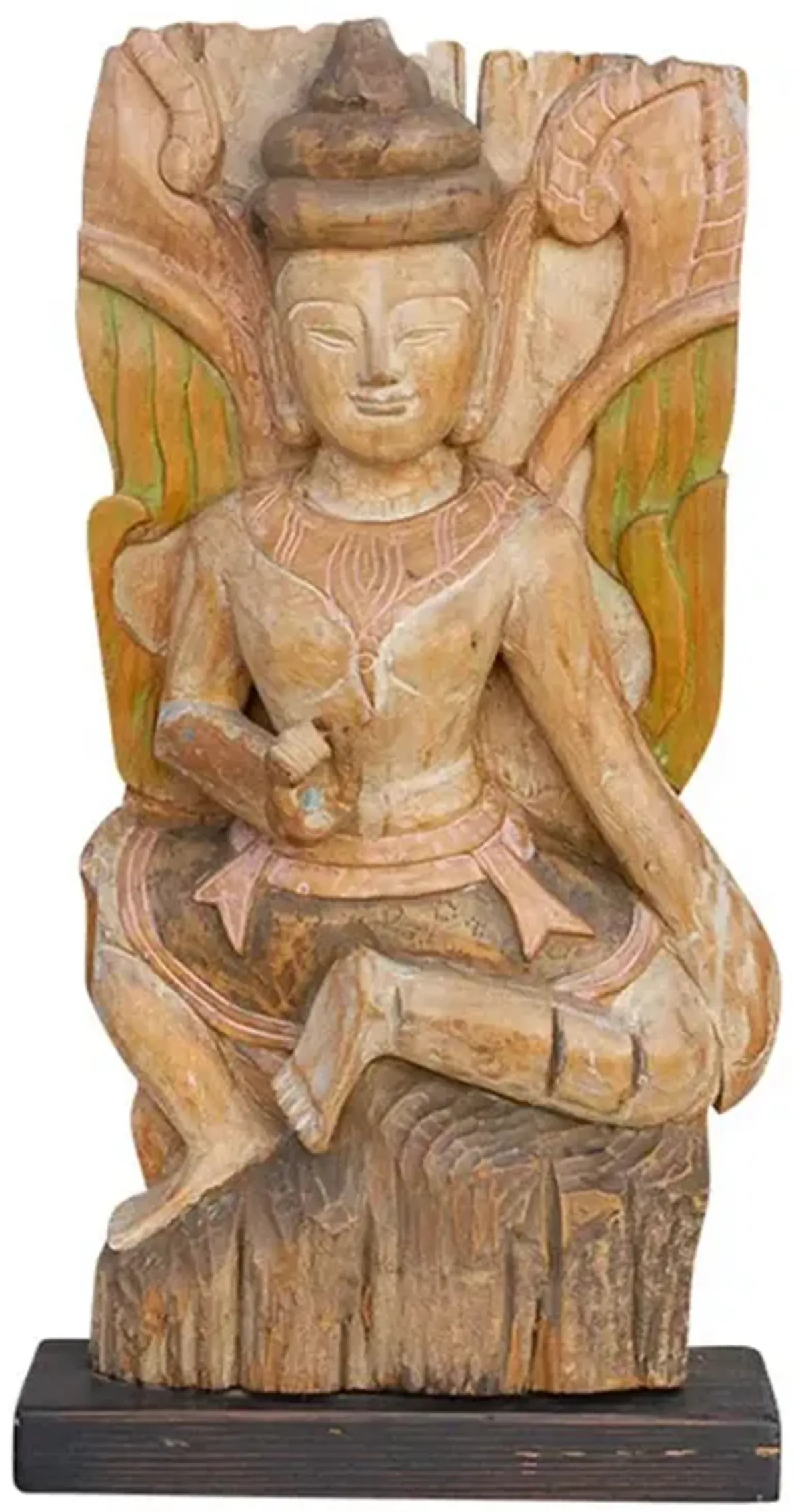 Antique Semi-Oxidized Deity Statue - de-cor - Brown