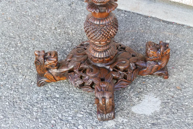 Anglo Indian Rosewood Center Table - de-cor - Brown