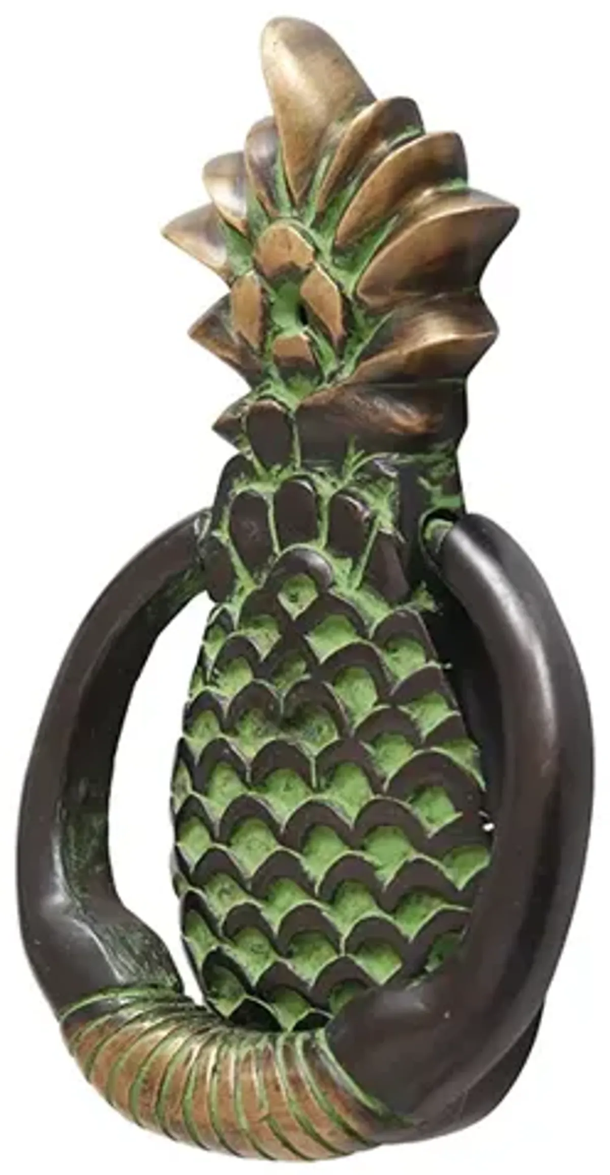 Green Brass Pineapple Door Knocker - Interesting Things