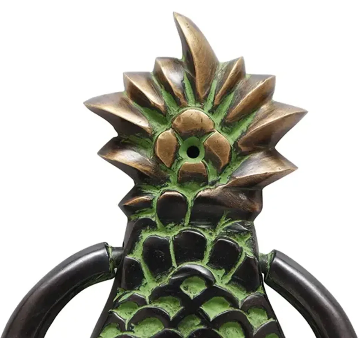 Green Brass Pineapple Door Knocker - Interesting Things