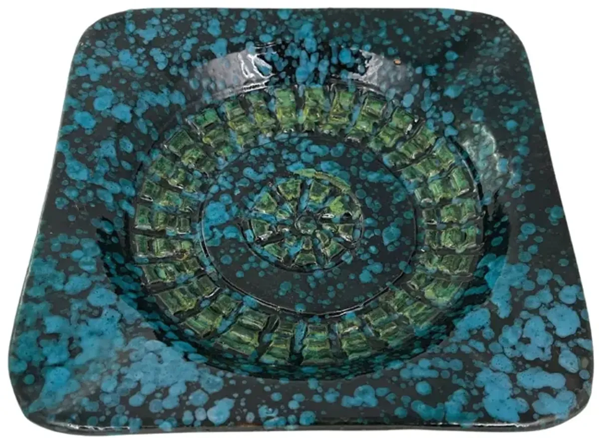 Mid-Century Italian Pottery Tray - G3Q Designs - Blue