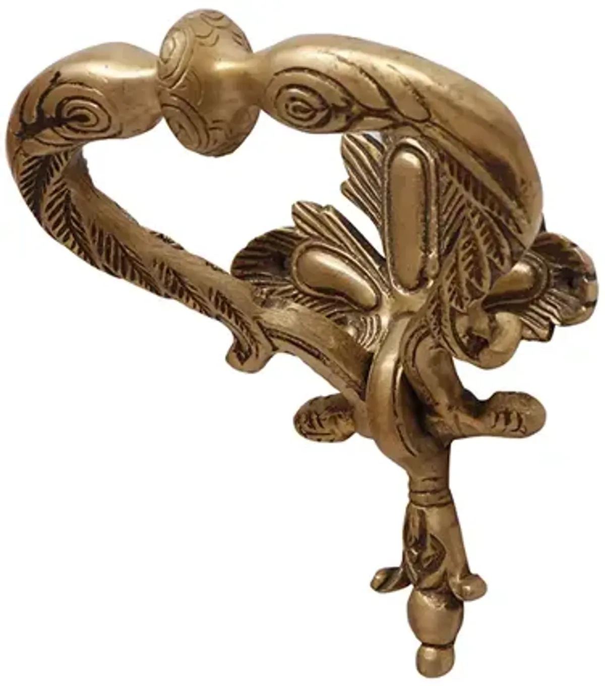 Large Neoclassical Brass Door Knocker - Interesting Things - Gold