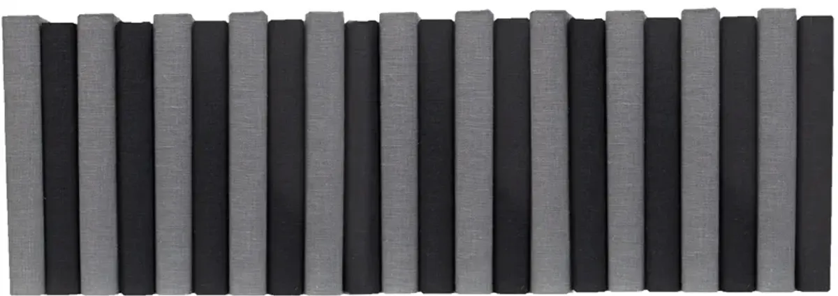 Linen Wrapped Books by the Foot, Onyx/Slate