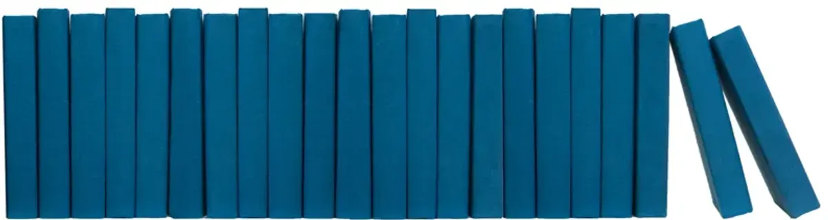 Linen Wrapped Books by the Foot, Blue Spruce