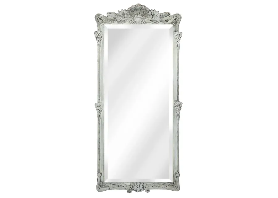 Slender Art Noveau Beveled Mirror - Fleur de Lex Antiques - Gray