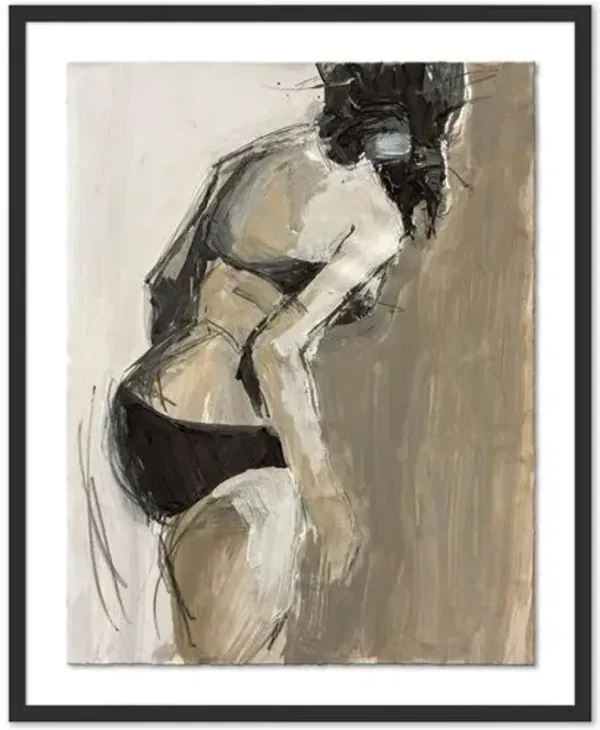 Jane Feil - Elle Drawing - Black