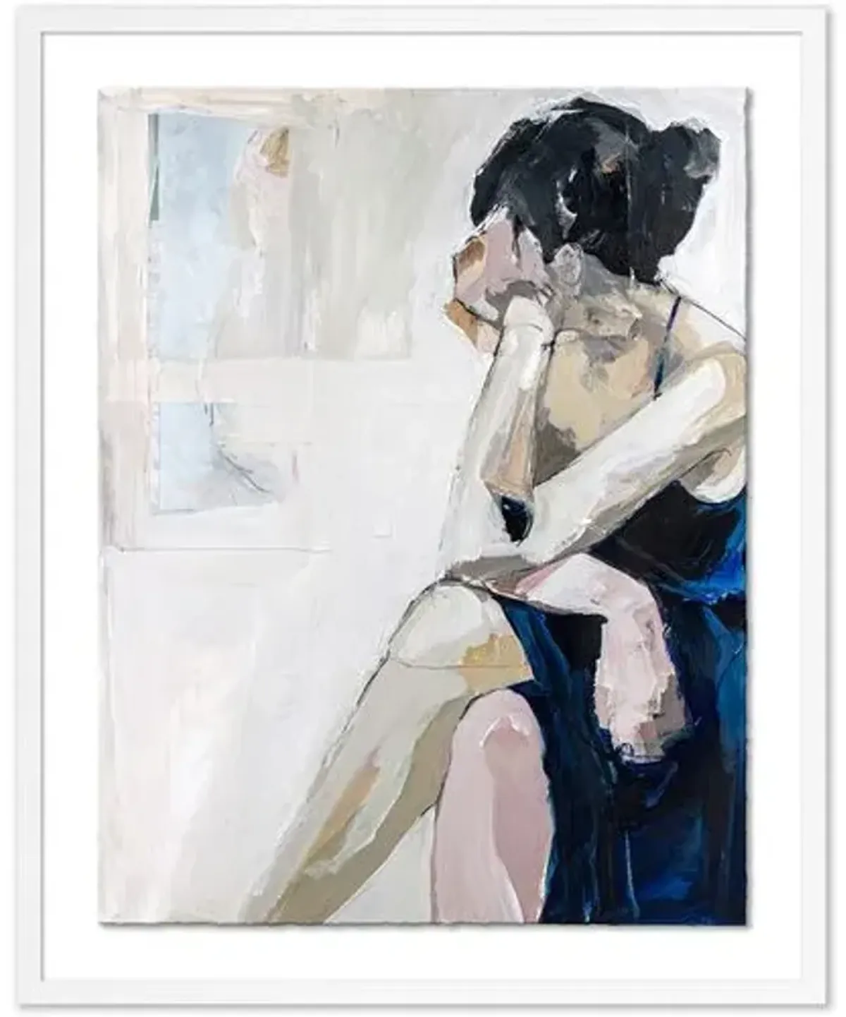 Jane Feil - Mia Drawing - White