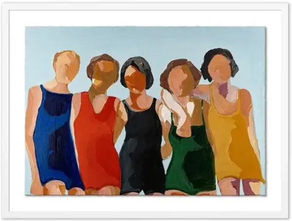 Jane Feil - The Gals Drawing - White