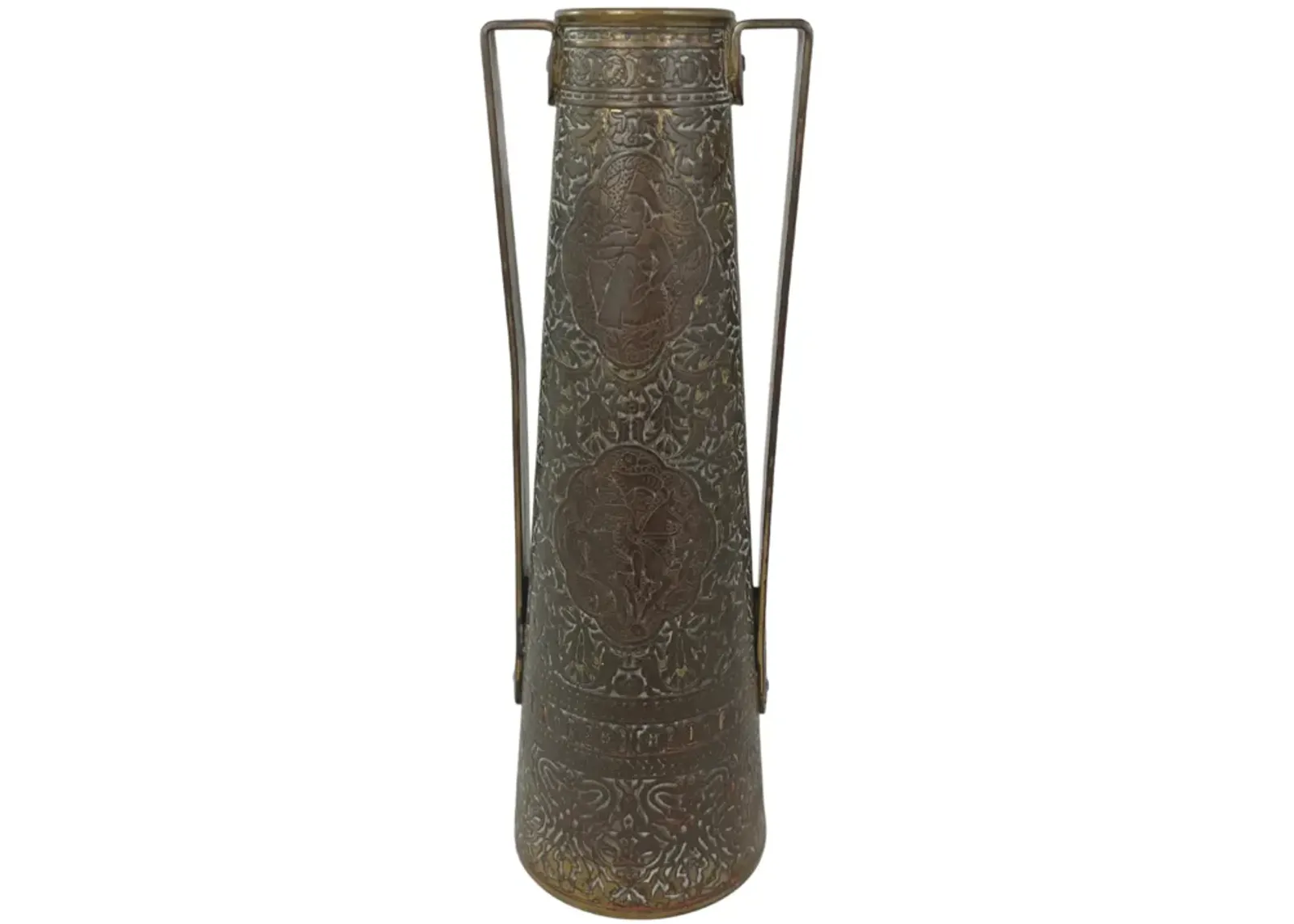 Art Deco English Brass Vase - G3Q Designs - gold