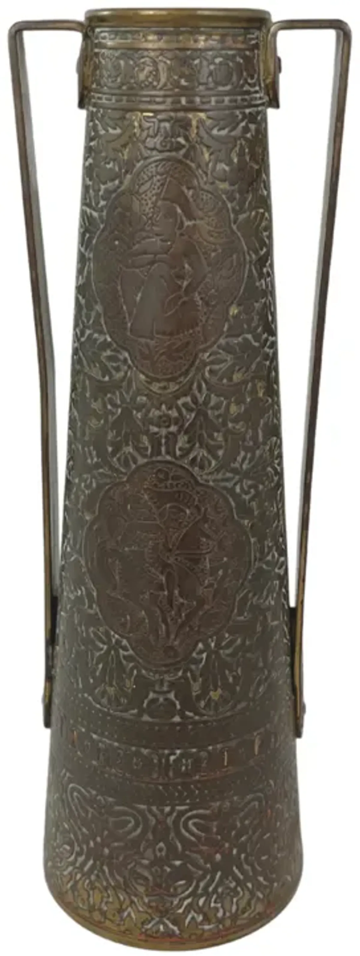 Art Deco English Brass Vase - G3Q Designs - gold