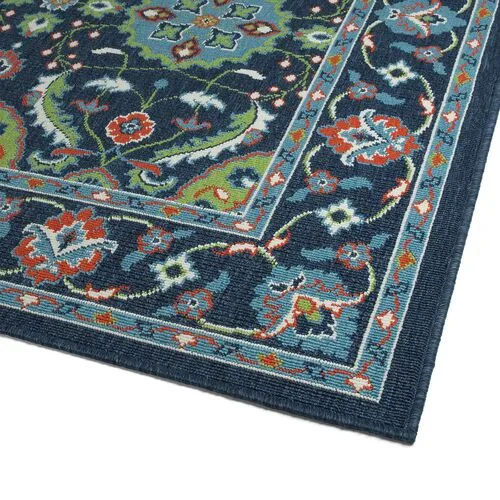 Shaili Outdoor Rug - Navy/Red - Blue - Blue