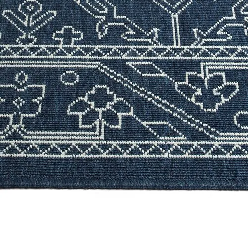 Shaili Outdoor Rug - Blue/White - Blue