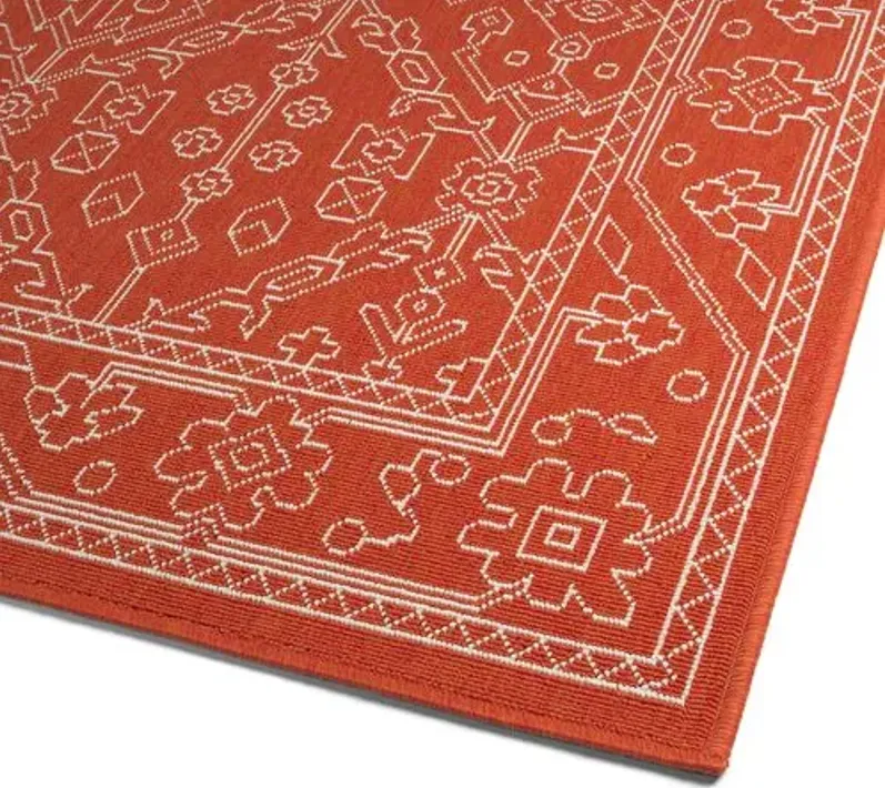 Shaili Outdoor Rug - Tangerine - Orange - Orange