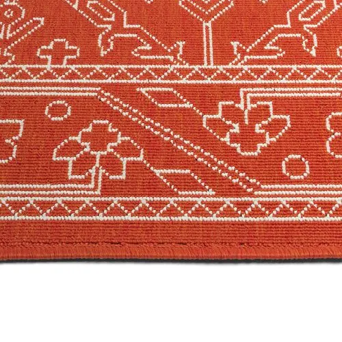 Shaili Outdoor Rug - Tangerine - Orange - Orange