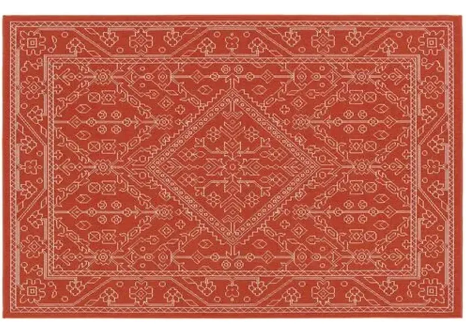 Shaili Outdoor Rug - Tangerine - Orange - Orange