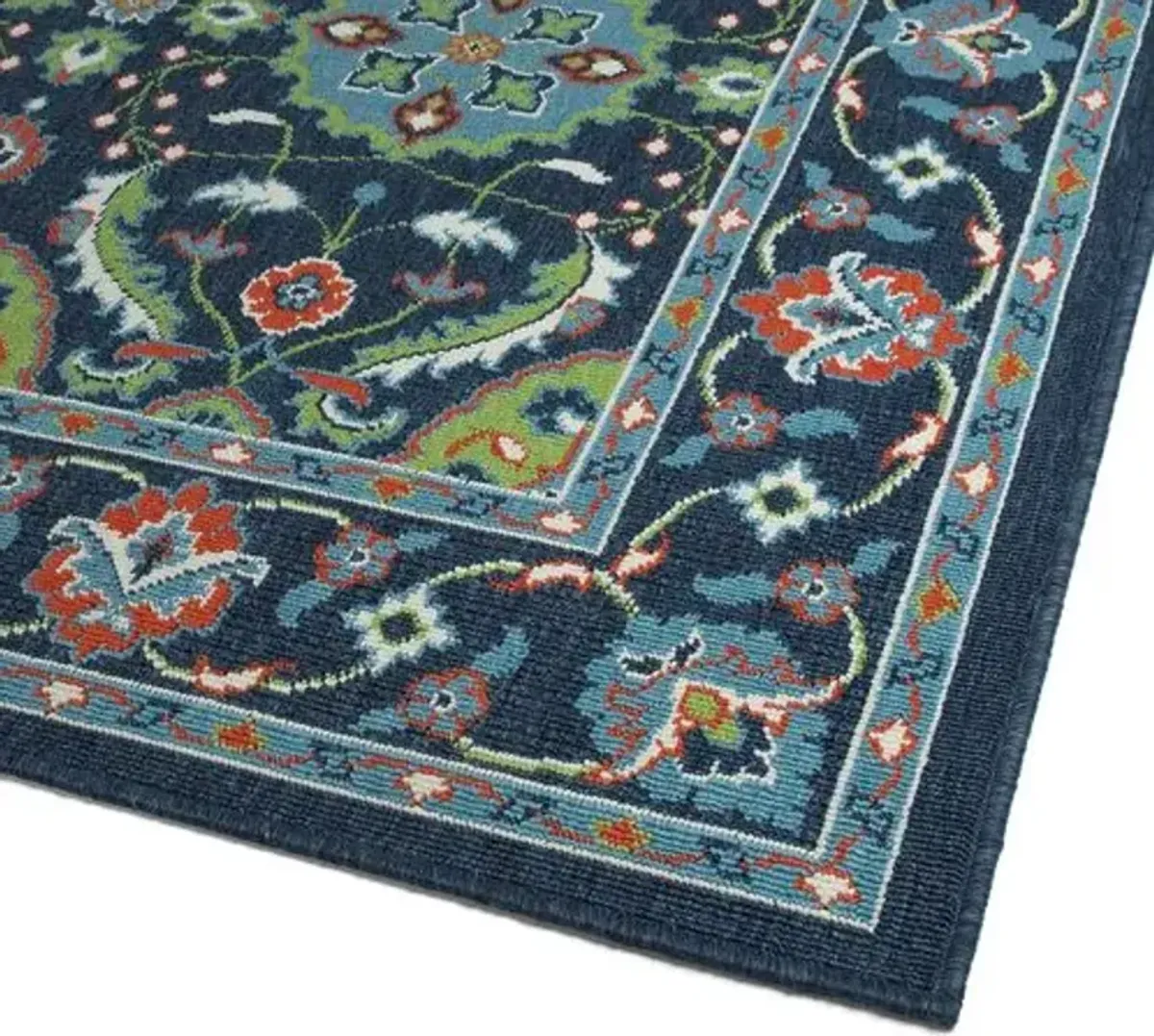 Shaili Outdoor Rug - Navy/Red - Blue - Blue