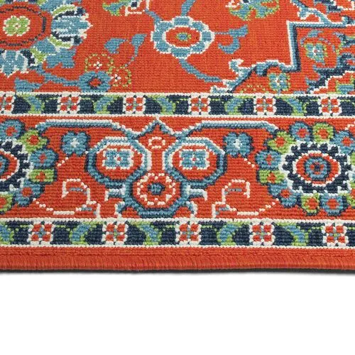 Shaili Outdoor Rug - Red/Blue - Red