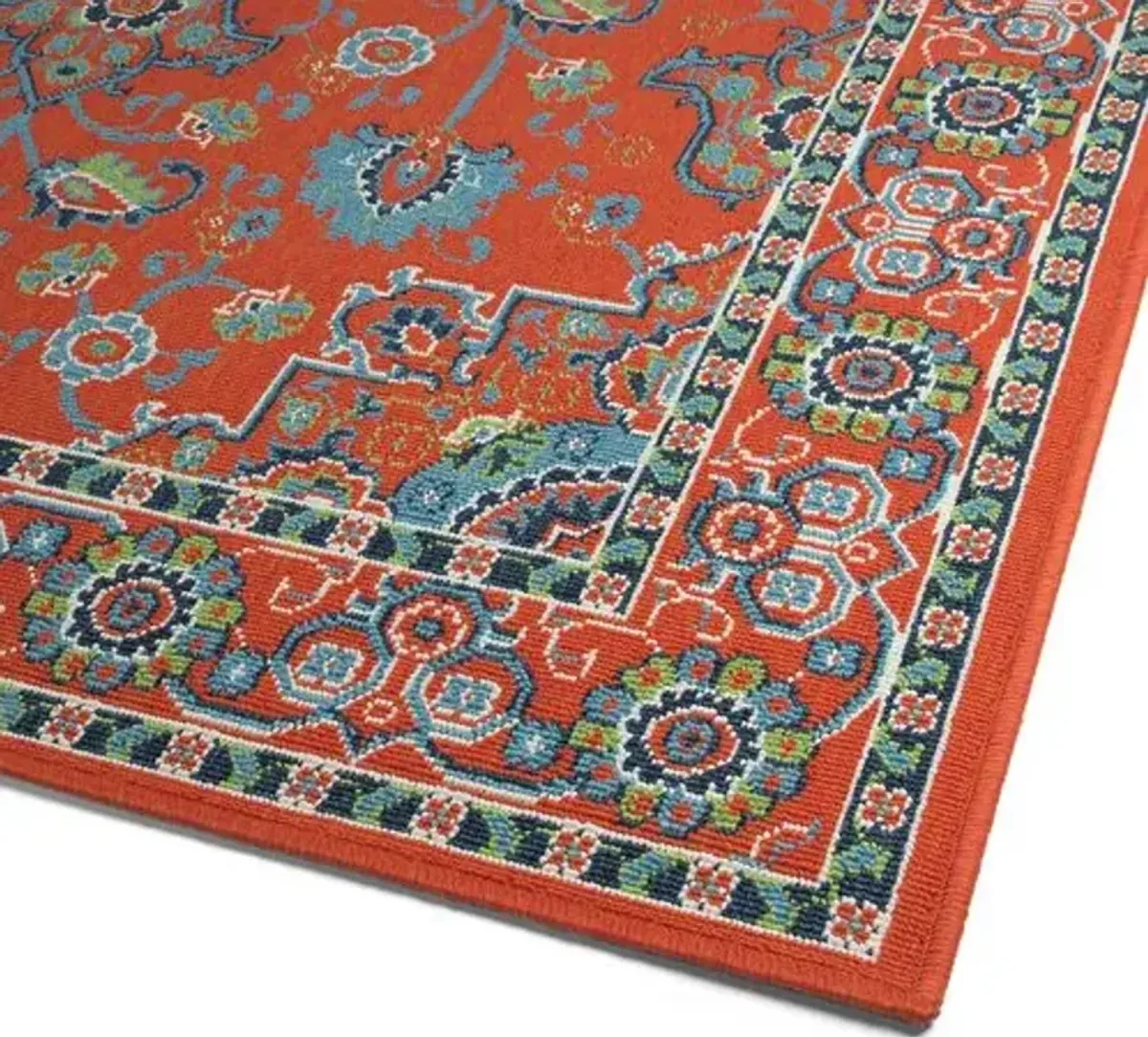 Shaili Outdoor Rug - Red/Blue - Red