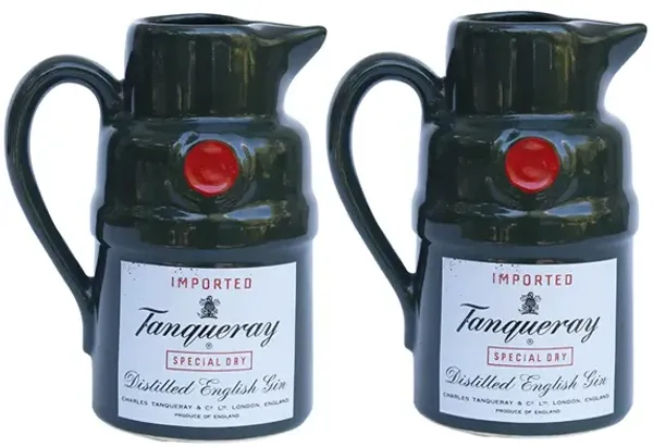 Tanqueray English Gin Pitchers - a Pair - Interesting Things - Green
