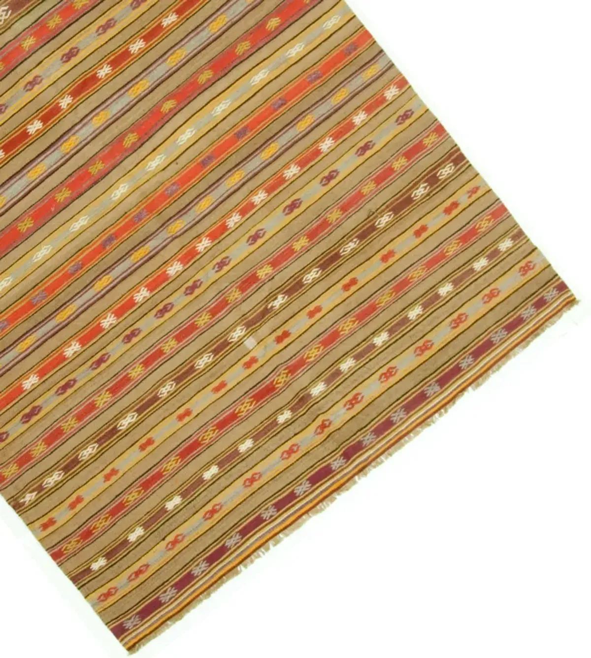 Turkish Hand Woven Kilim Rug 5'7"x6'11" - Green - Green