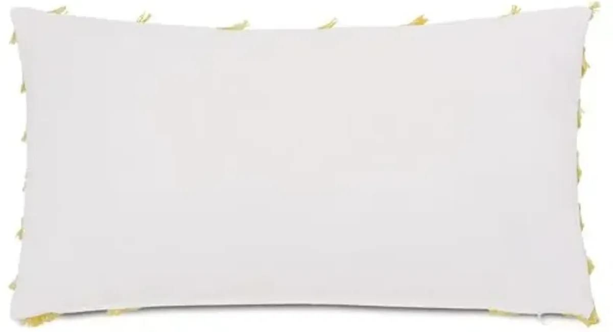 Faye 15x26 Outdoor Lumbar Pillow - Yellow/White