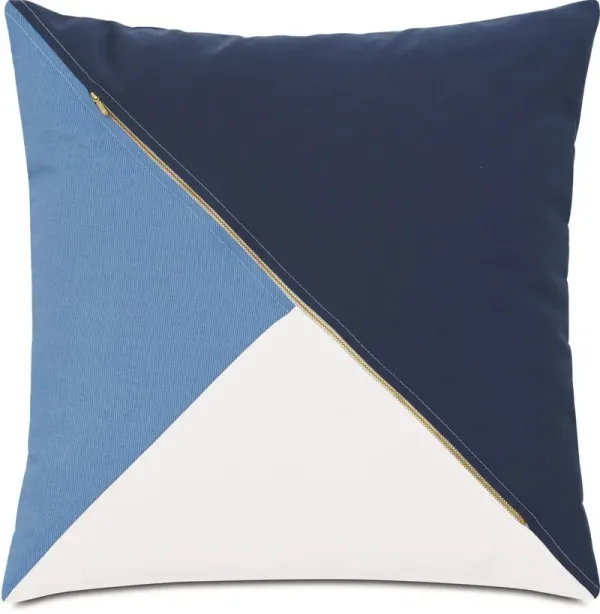 Kruz 20x20 Outdoor Pillow, Blue/White