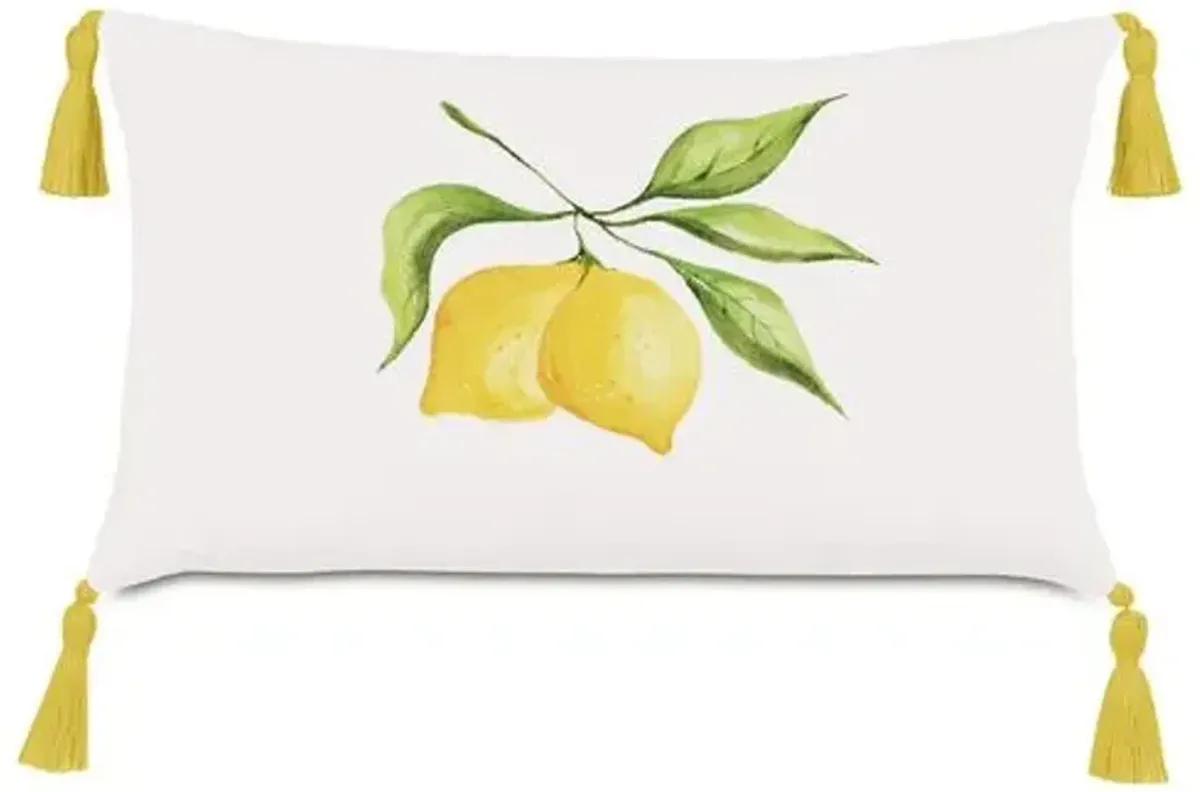 Citrus 13x22 Outdoor Lumbar Pillow - Yellow