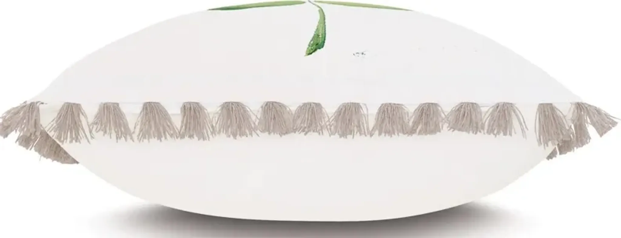Pinatte 20x20 Outdoor Pillow, Green/White | Furniture.com
