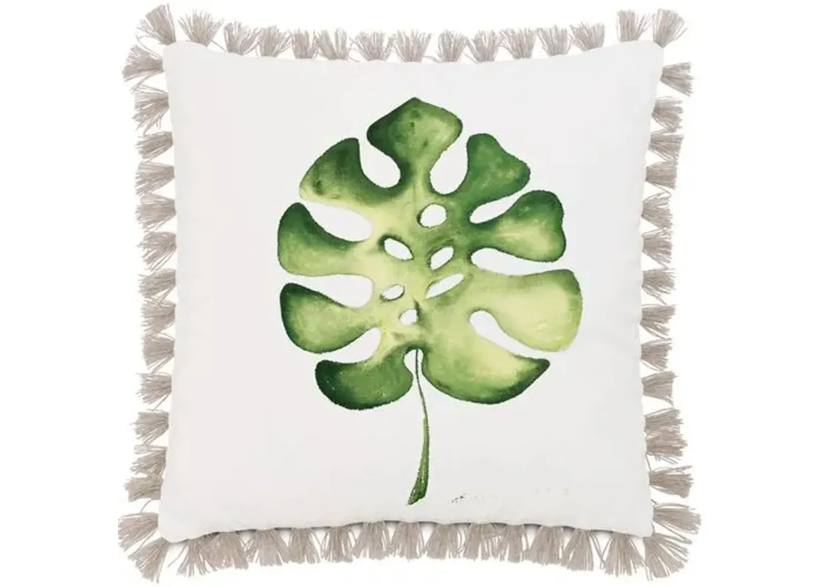 Pinatte 20x20 Outdoor Pillow - Green/White