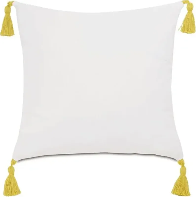 Pagoda 20x20 Outdoor Pillow - Yellow/White