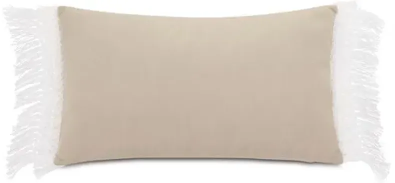 Callie 13x22 Outdoor Lumbar Pillow - Beige/White