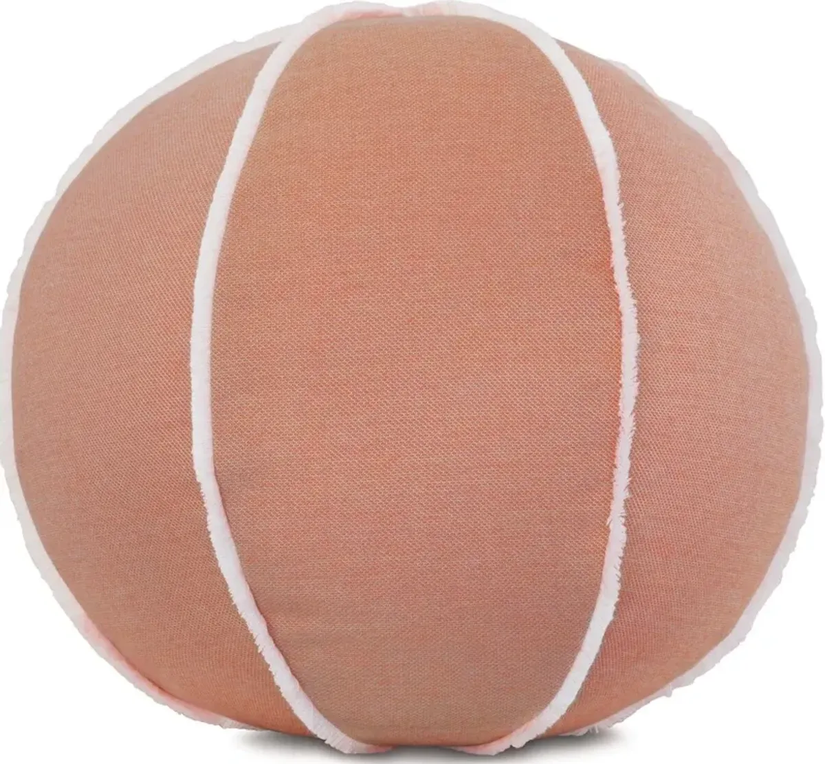 Lilo 12" Outdoor Ball Pillow, Melon/White