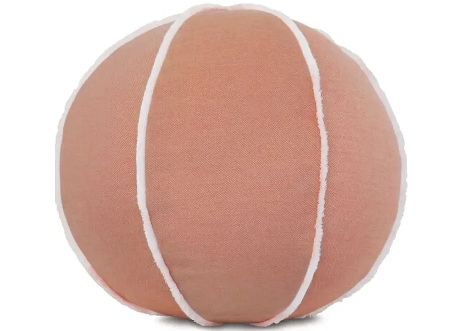 Lilo 12" Outdoor Ball Pillow - Melon/White