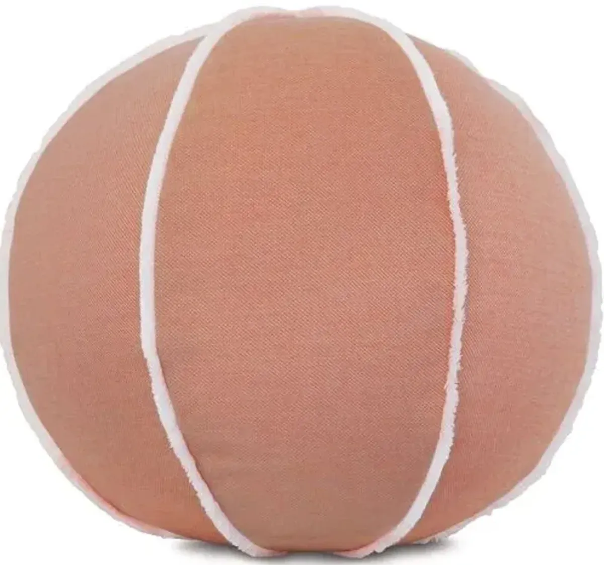 Lilo 12" Outdoor Ball Pillow - Melon/White