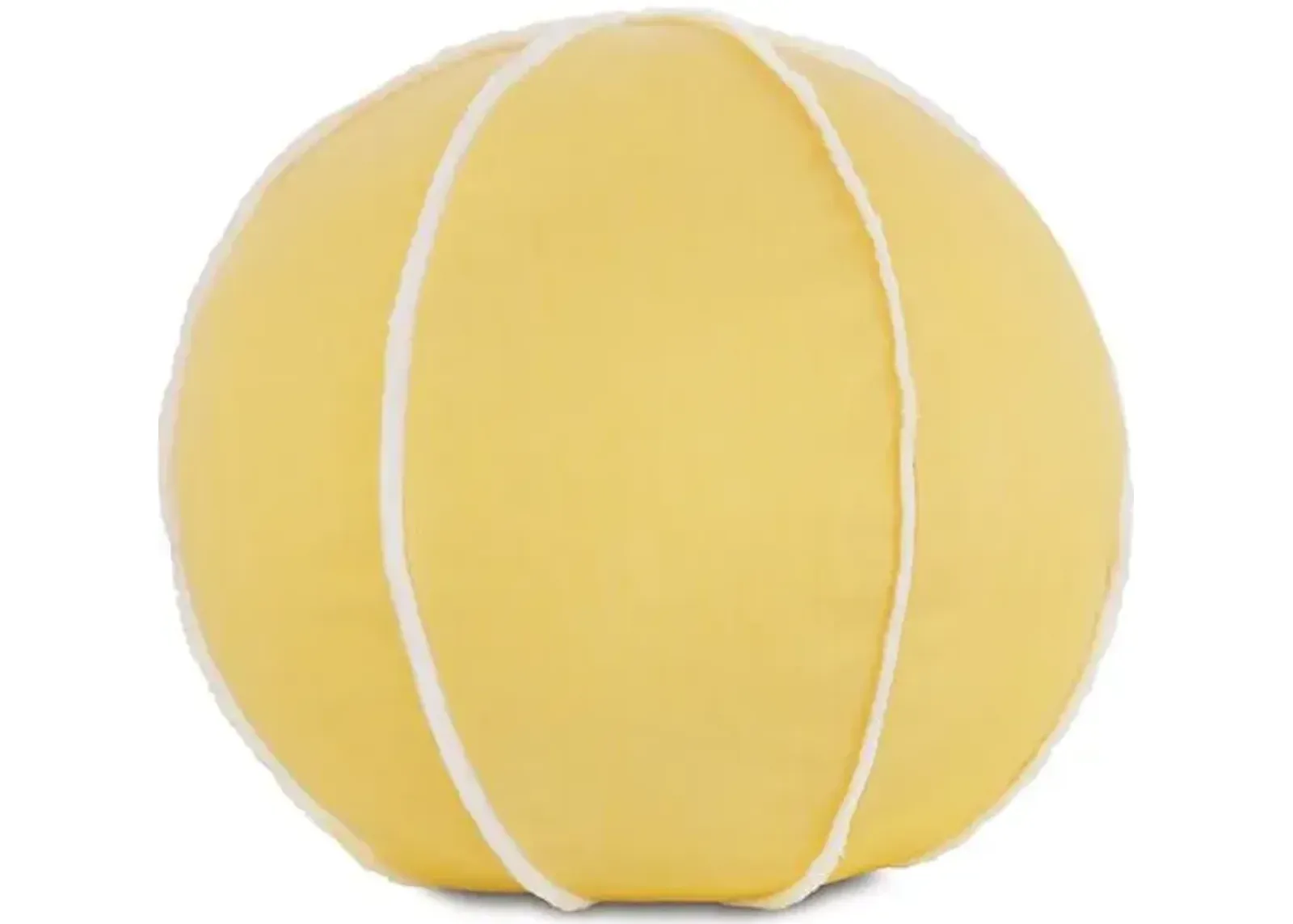 Lilo 12" Outdoor Ball Pillow - Marigold/White