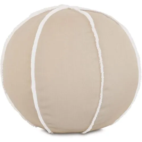 Lilo 12" Outdoor Ball Pillow - Neutral/White