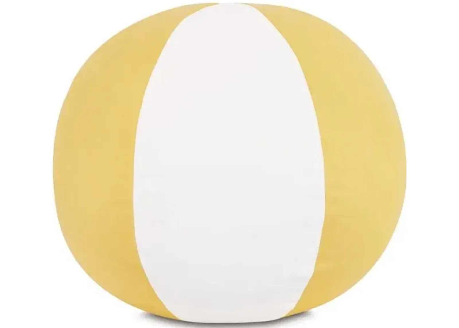 Lilo 12" Outdoor Ball Pillow - Yellow/White