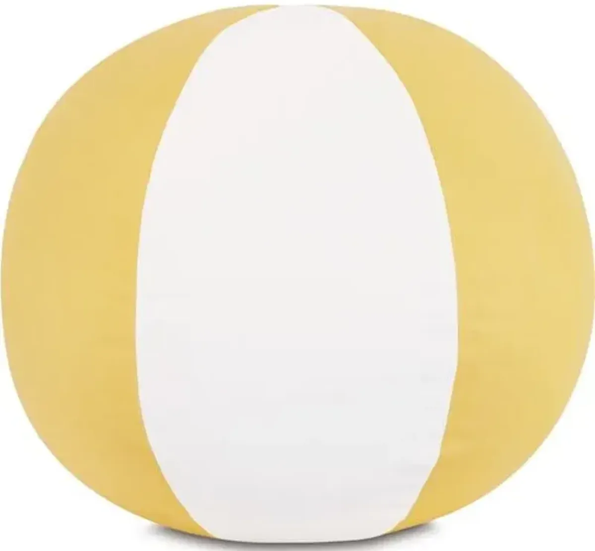 Lilo 12" Outdoor Ball Pillow - Yellow/White