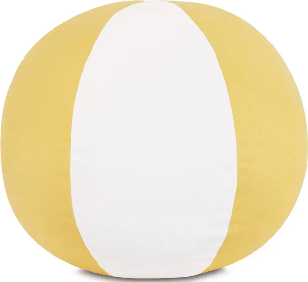 Lilo 12" Outdoor Ball Pillow, Yellow/White