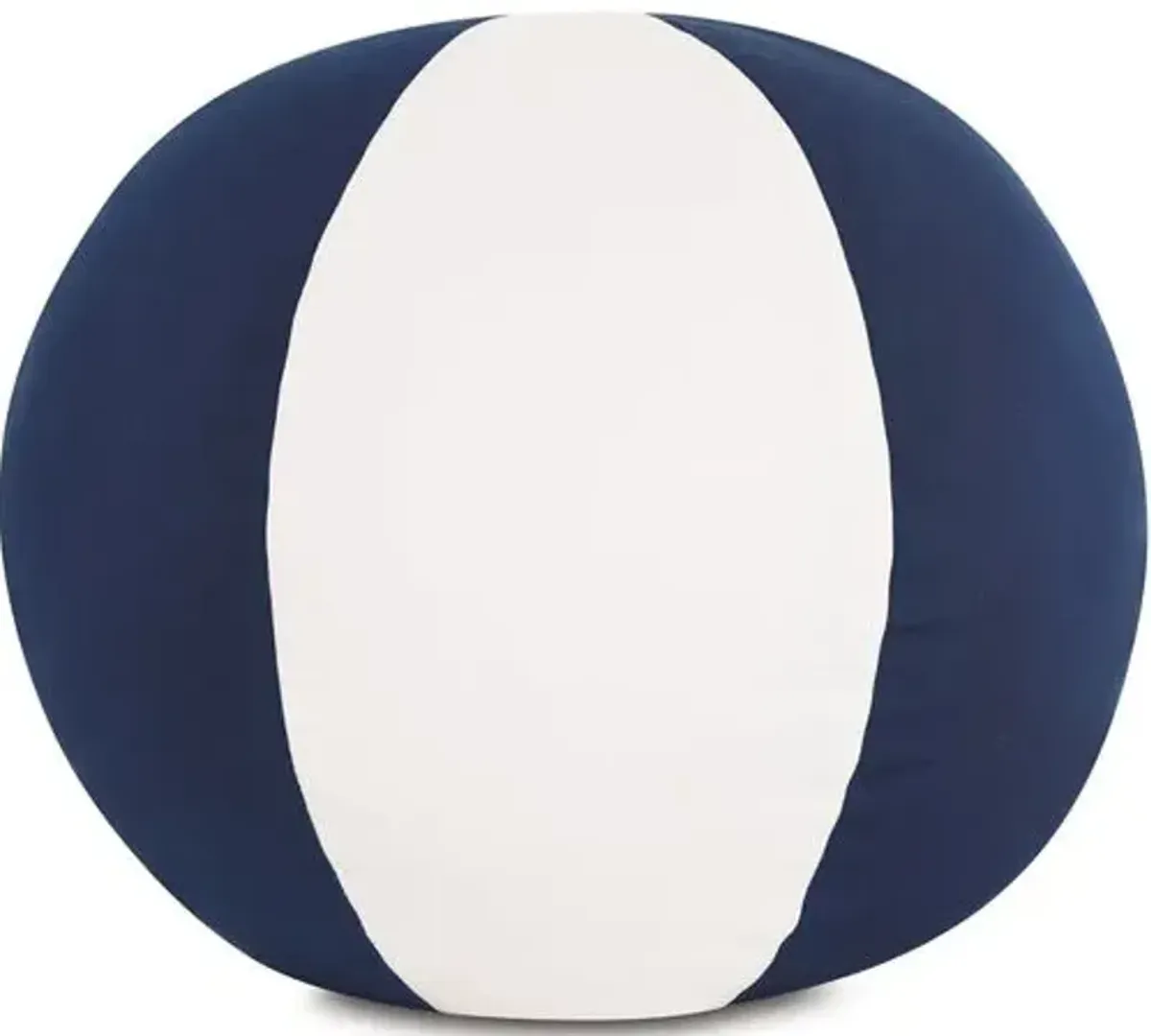 Lilo 12" Outdoor Ball Pillow - Indigo/White