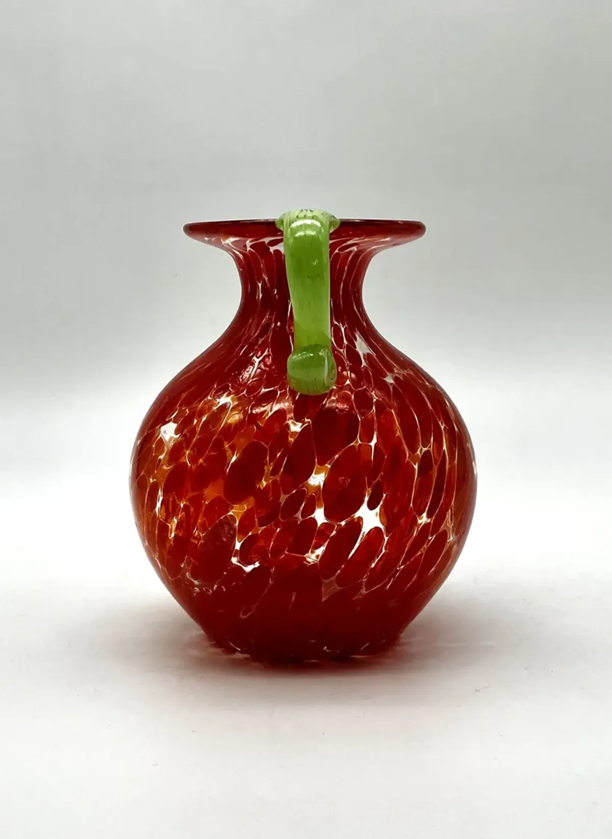 Red & Green Glass Amphora Art Glass Vase - Pilar Collection