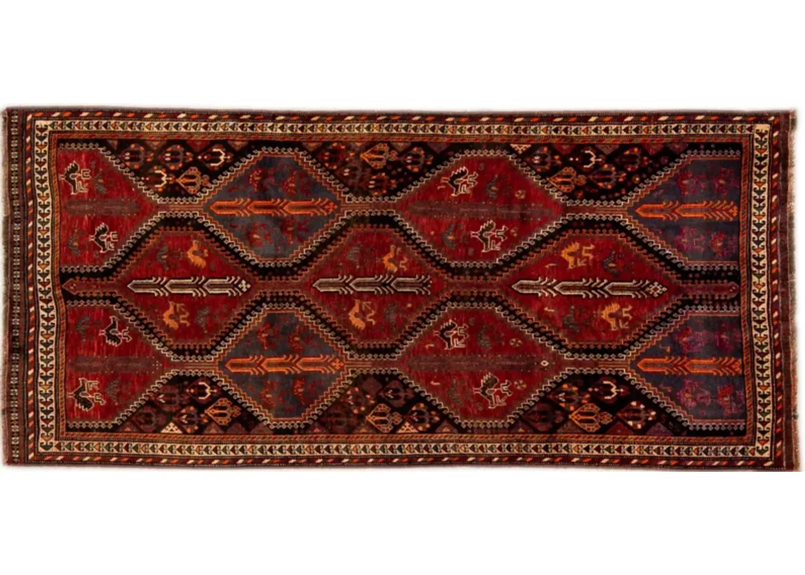 Vintage Shira Handmade Red Wool Runner - Apadana