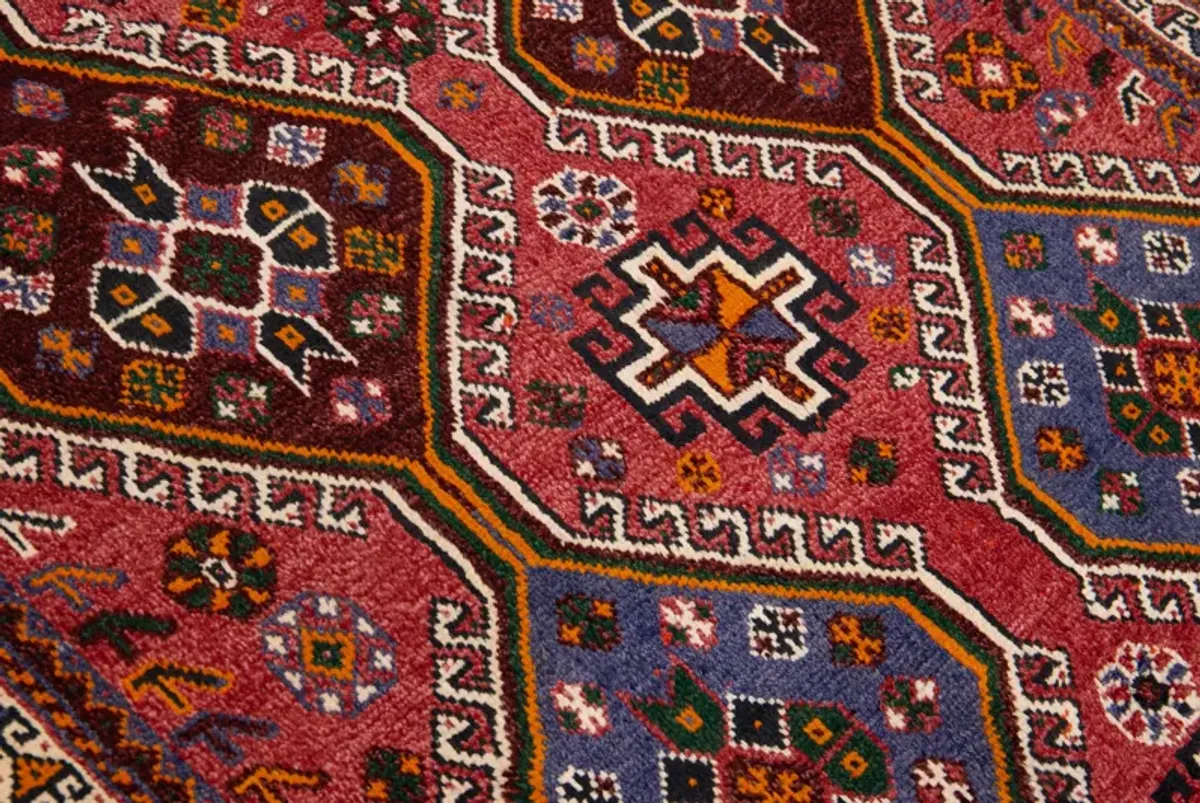 Vintage Persian Heriz Red Wool Runner - Apadana