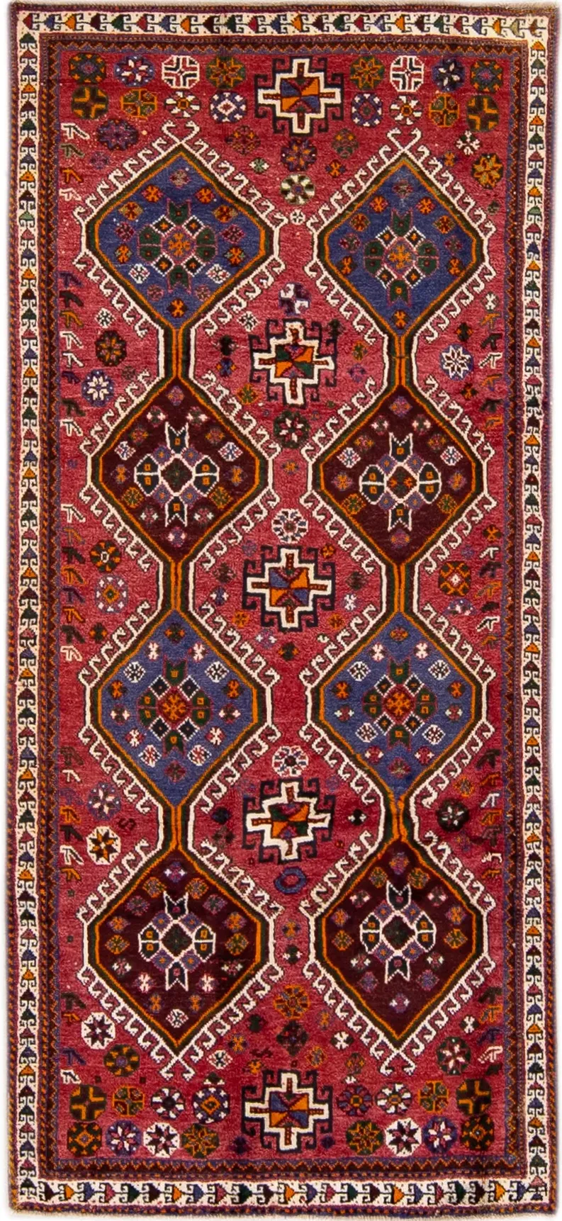 Vintage Persian Heriz Red Wool Runner - Apadana