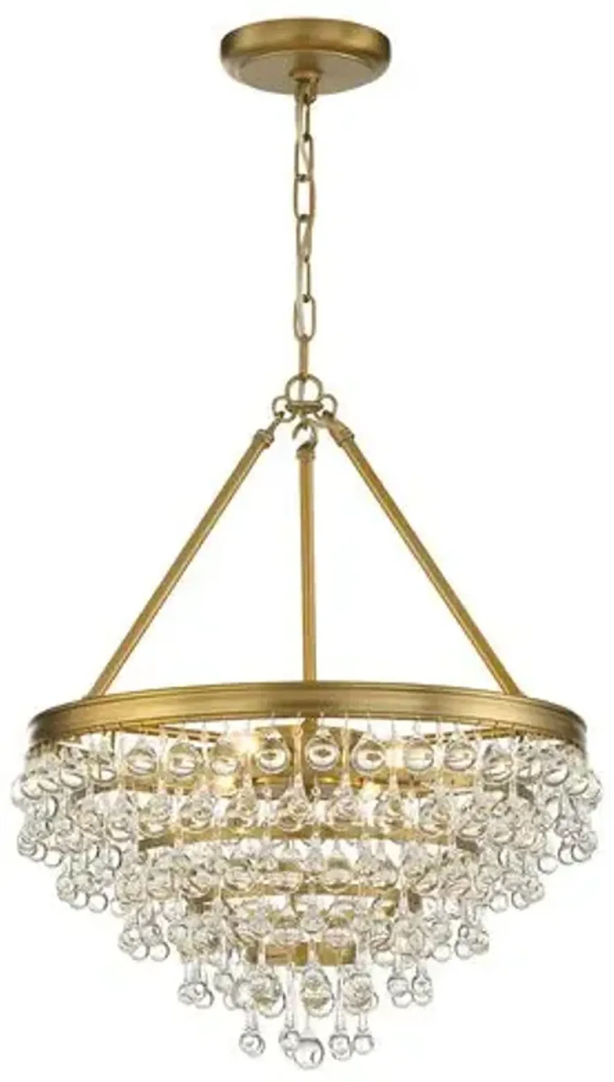 Calypso 6-Light Small Chandelier - Vibrant Gold - Crystorama