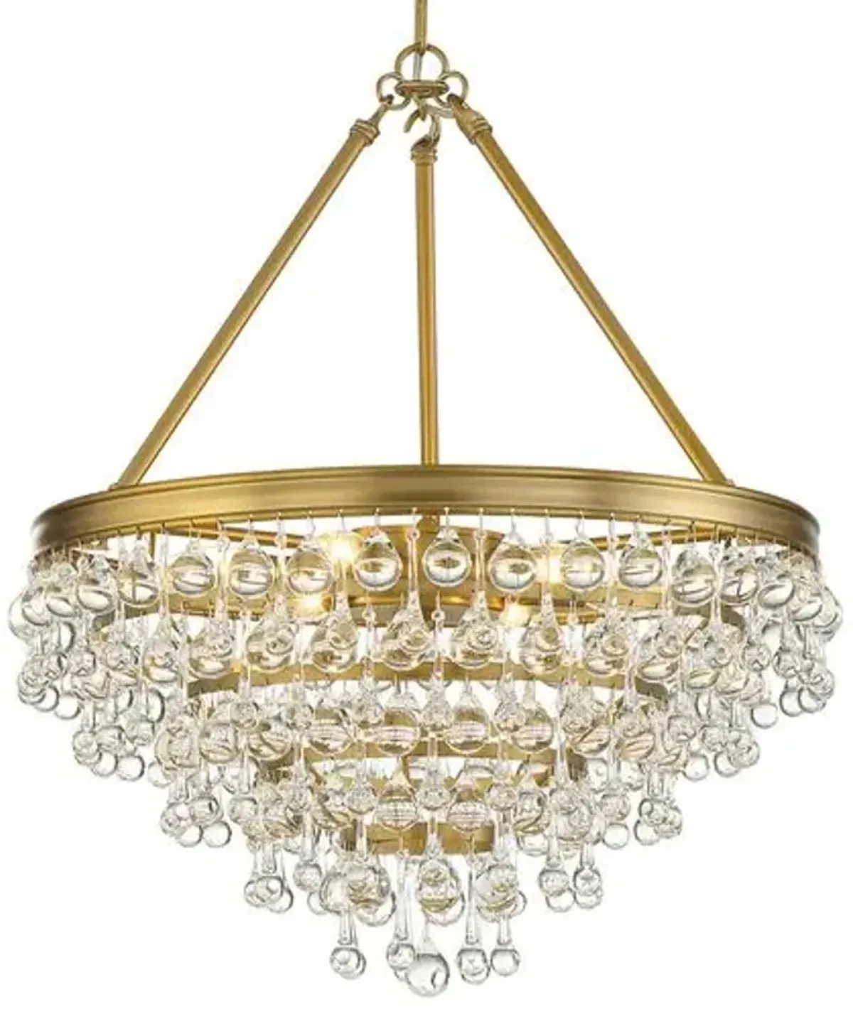 Calypso 6-Light Small Chandelier - Vibrant Gold - Crystorama